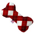 Mirage Pet Products Candy Cane Argyle 6 in. Bone Dog Toy 1311-TYBN6